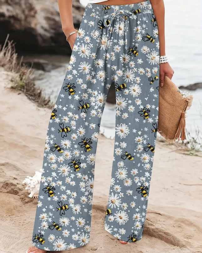 Bee & Daisy Printed Straight Leg Pants