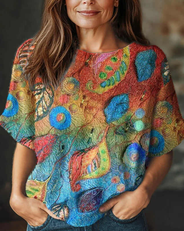 Boho Dreamscape Knit Sweater