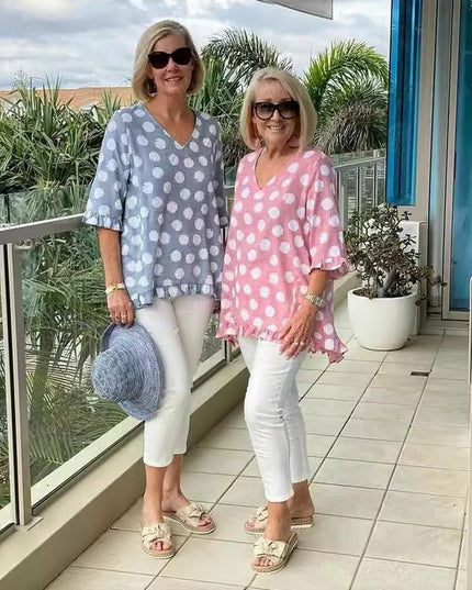 Elara | Retro Print Blouse