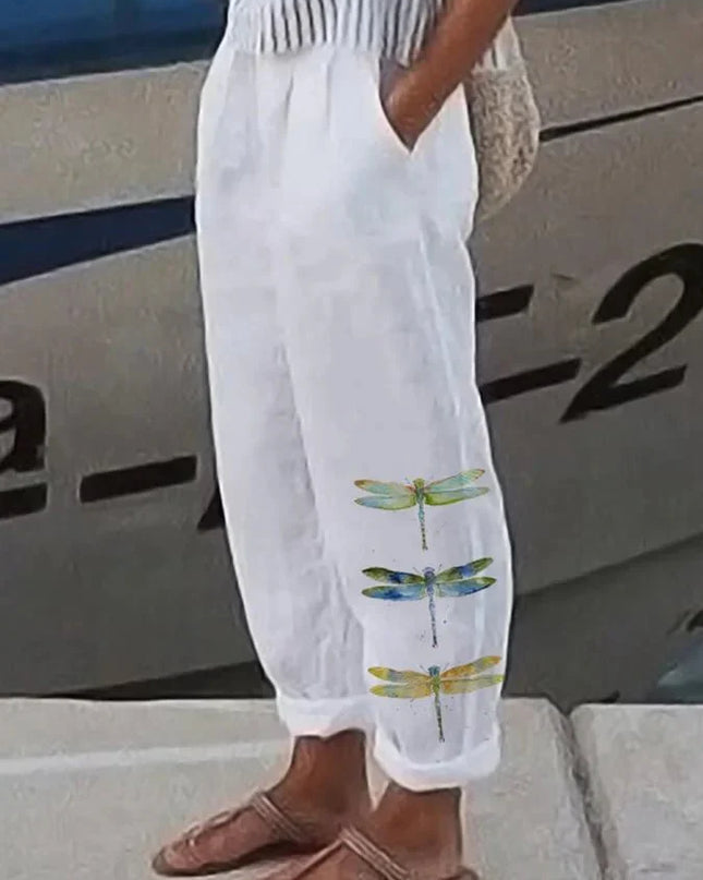 Meryl | Dragonfly Print Pants