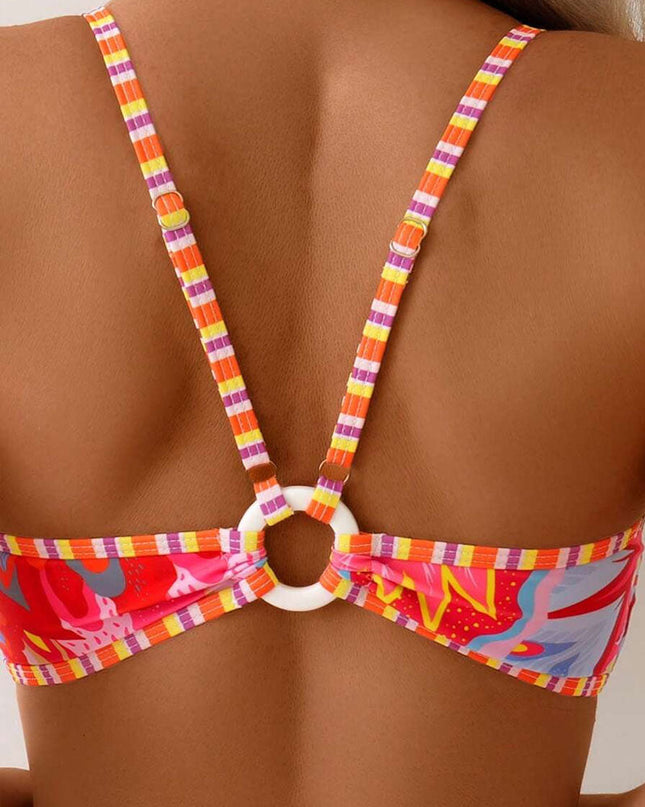 Tropical Carnival High-Waist Bikini