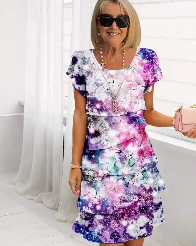 Jenna | Cascading Floral Dress