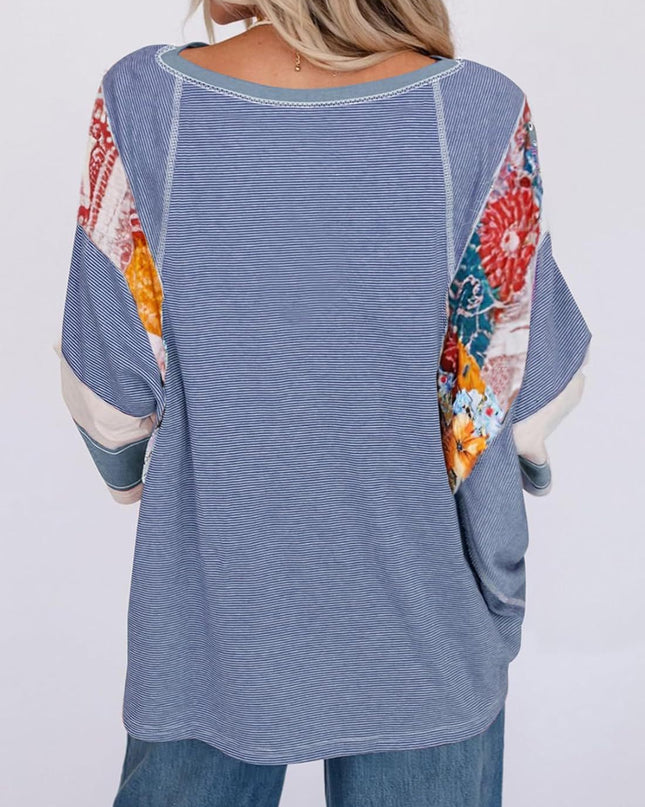 Lizzy | Striped Patch Blouse