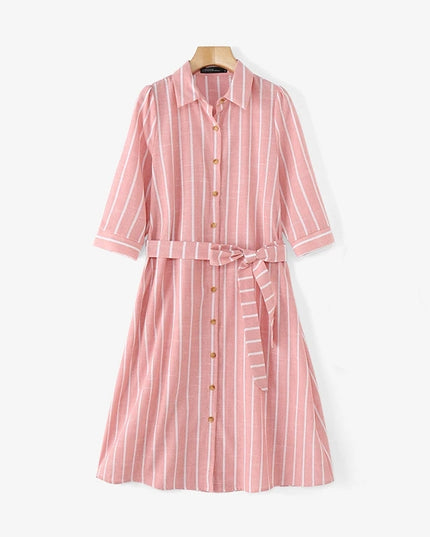 Blush Shoreline™ Belted Shirt Dress