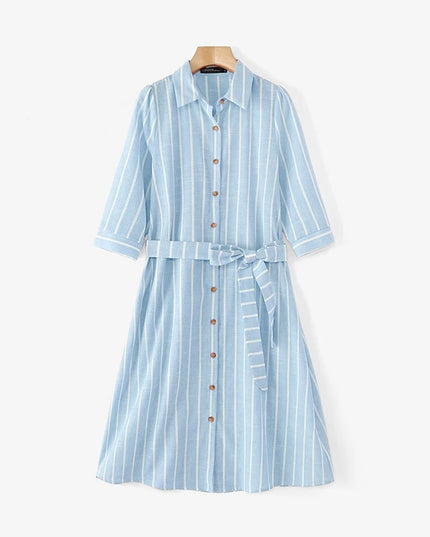 Blush Shoreline™ Belted Shirt Dress