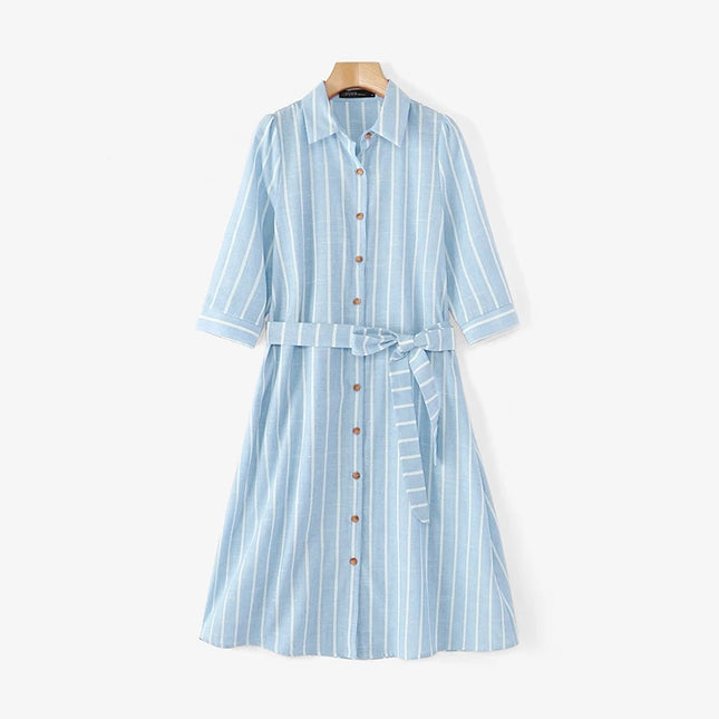 Blush Shoreline™ Belted Shirt Dress