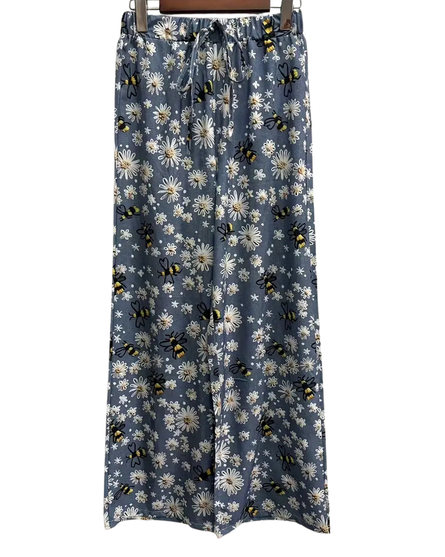 Bee & Daisy Printed Straight Leg Pants