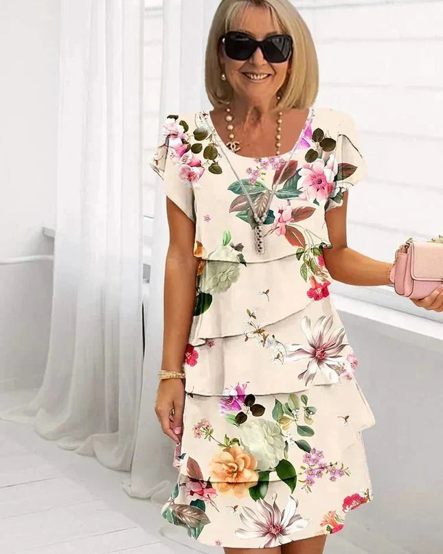 Jenna | Cascading Floral Dress