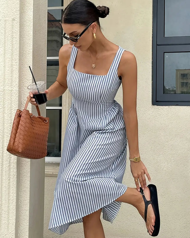 Seaside Muse™ Striped Midi Dress