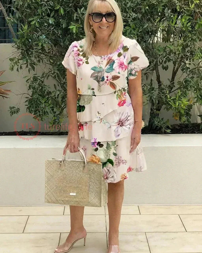 Jenna | Cascading Floral Dress