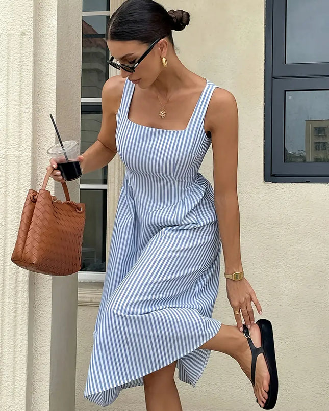 Seaside Muse™ Striped Midi Dress
